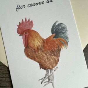 Carte « Papa fier comme un coq »