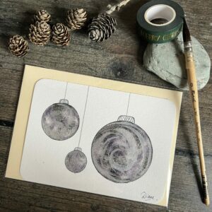Carte Boules noir et argent