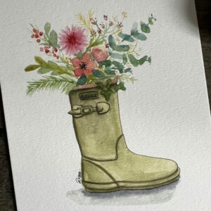 Mini Affiche Botte fleurie