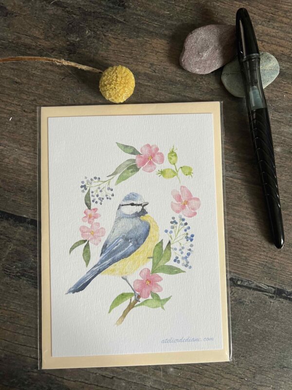 Carte postale mésange