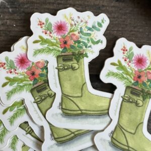 Sticker Botte Fleurie