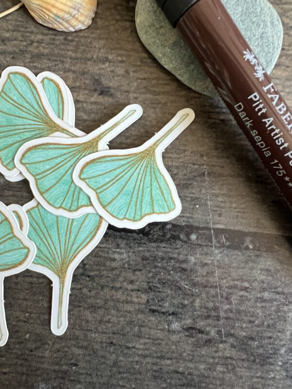Sticker ginkgo découpé à la forme