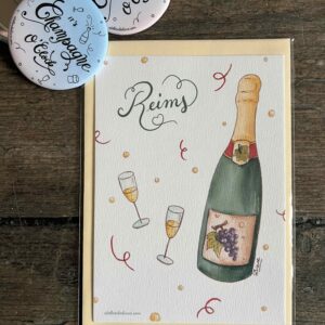 Carte bouteille de Champagne