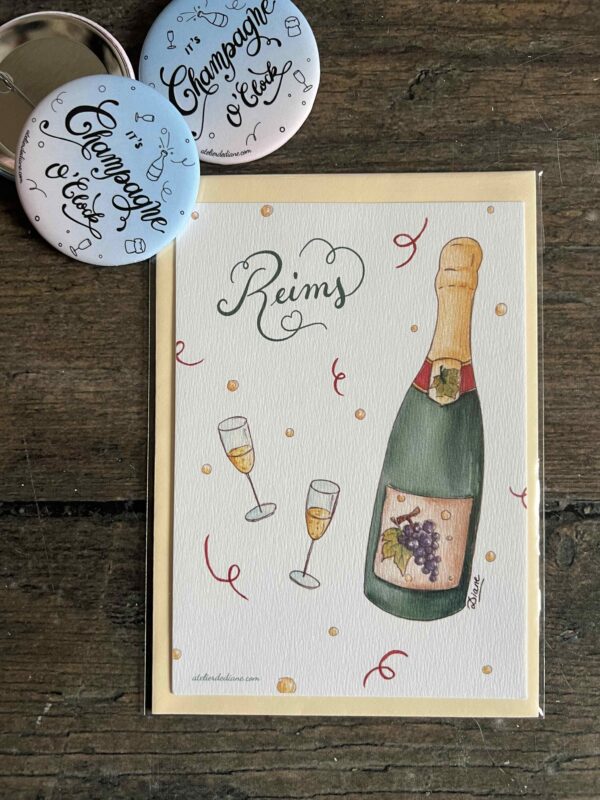 Carte bouteille de Champagne