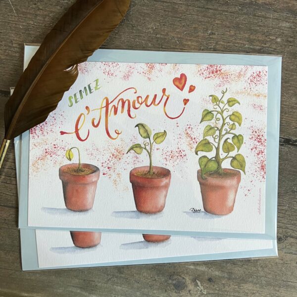 Carte "Semez l'Amour" – Image 2