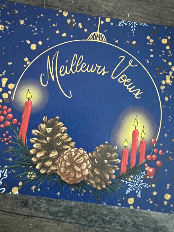 Lot de 5 Cartes de Voeux Pommes de Pins – Image 3